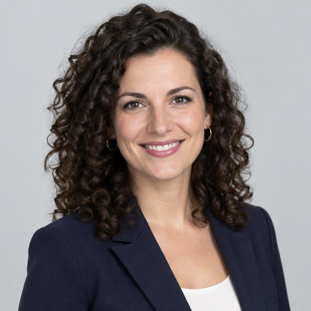 Studio portrait of a young Belgian businesswoman